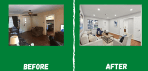 Dallas fix-and-flip living room